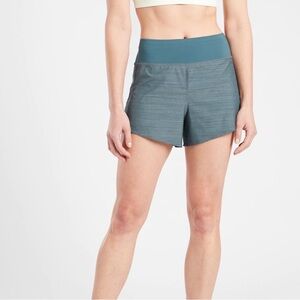 Athleta Run with It 3.5” Shorts in Textured Blue